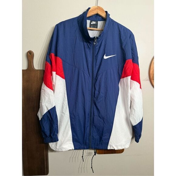 Nike Multicolor Colorblock Long Sleeve Full Zip Windbreaker Jacket Size Small - Picture 1 of 6